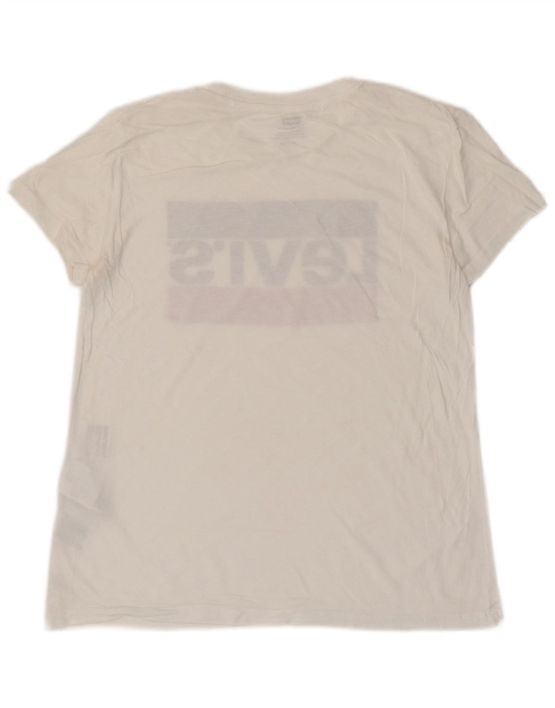 LEVI'S Womens Oversized Graphic T-Shirt Top UK 6 XS White Cotton