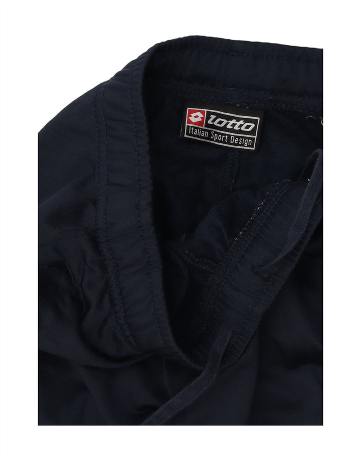Lotto Mens Graphic Tracksuit Trousers Small  Navy Blue Colourblock