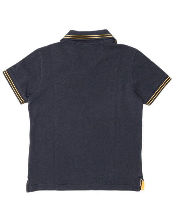 Sergio Tacchini Womens Polo Shirt UK 12 Medium Navy Blue Cotton