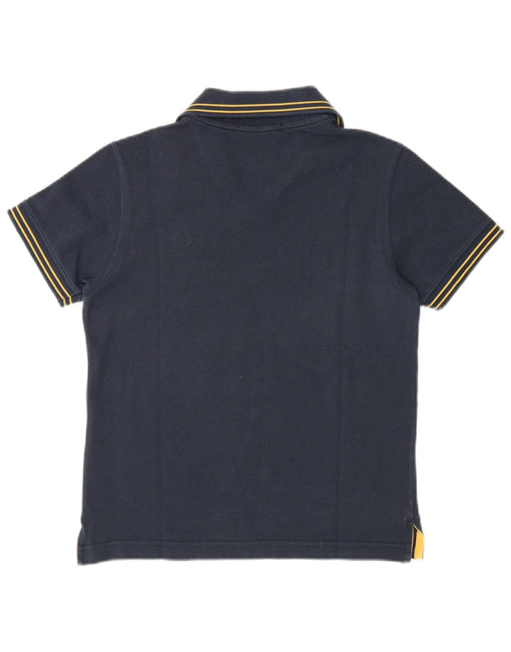 Sergio Tacchini Womens Polo Shirt UK 12 Medium Navy Blue Cotton