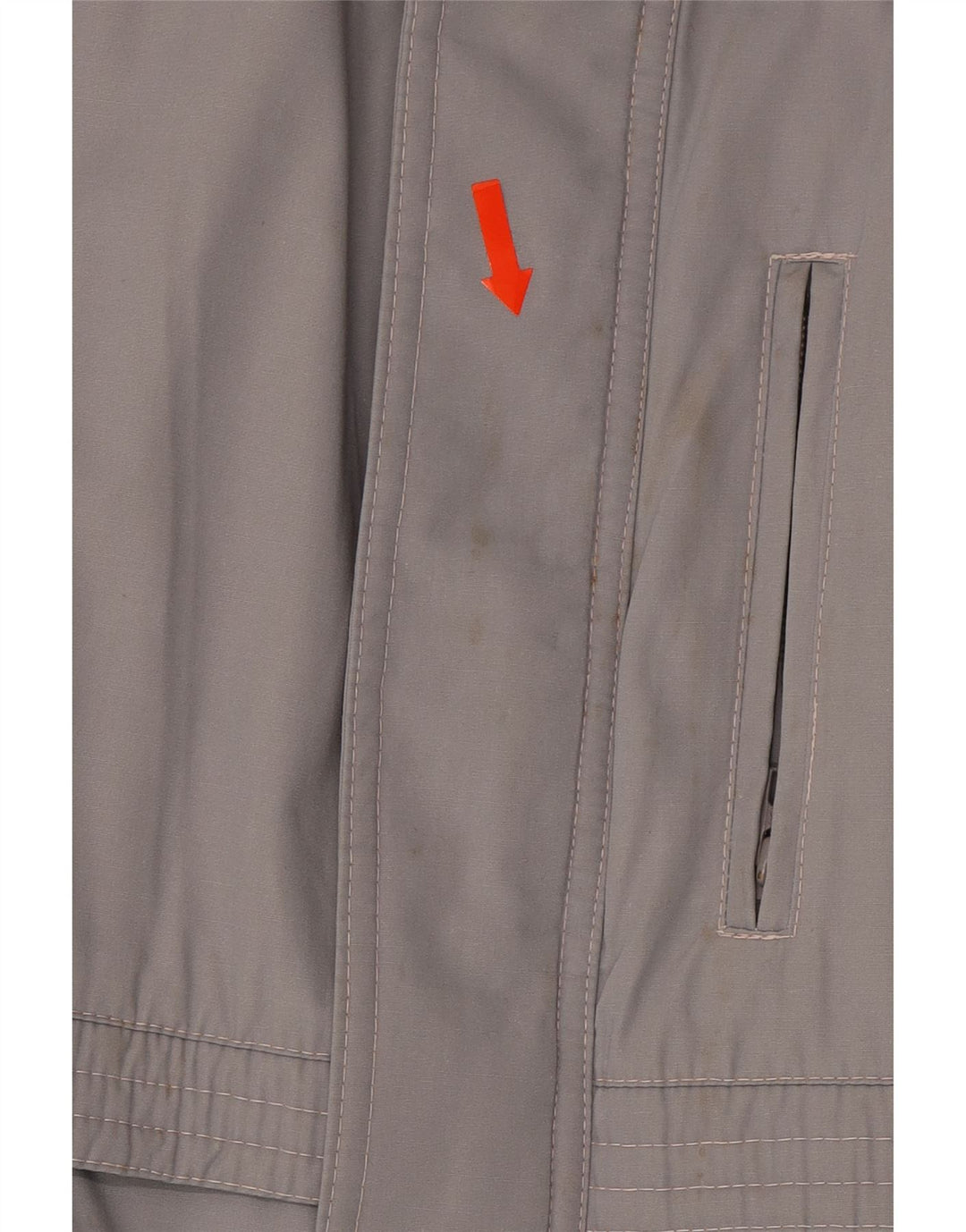 VINTAGE Mens Bomber Jacket IT 50 Large Grey Polyester Vintage Vintage and Second-Hand Vintage from Messina Hembry 