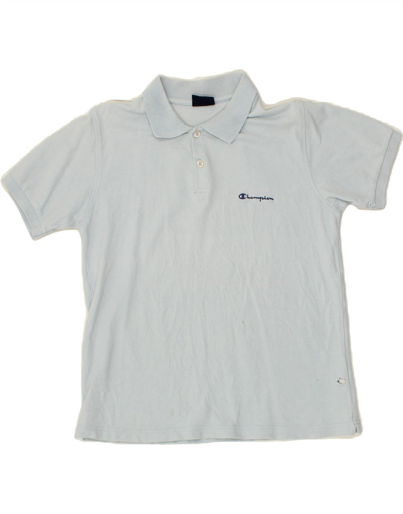 CHAMPION Boys Polo Shirt 11-12 Years Blue Cotton Vintage Champion and Second-Hand Champion from Messina Hembry 