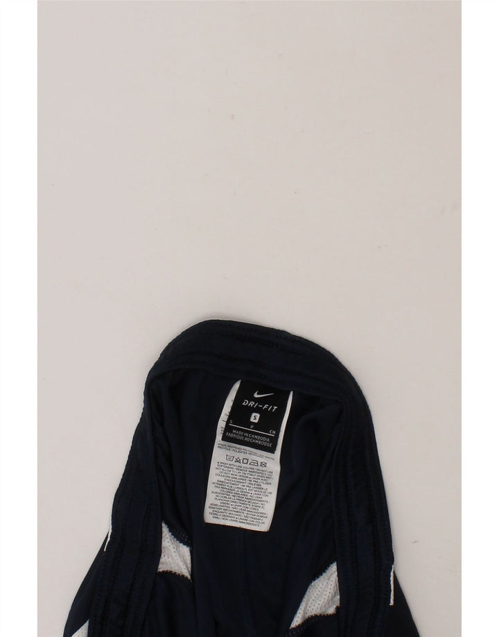 NIKE Mens Dri Fit Sport Shorts Small  Navy Blue Colourblock Polyester Vintage Nike and Second-Hand Nike from Messina Hembry 
