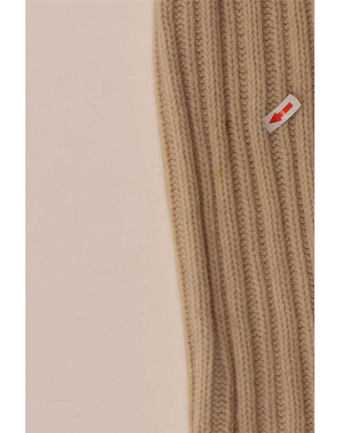 Fred Perry Mens Full Zip Cardigan Sweater XL Beige Wool