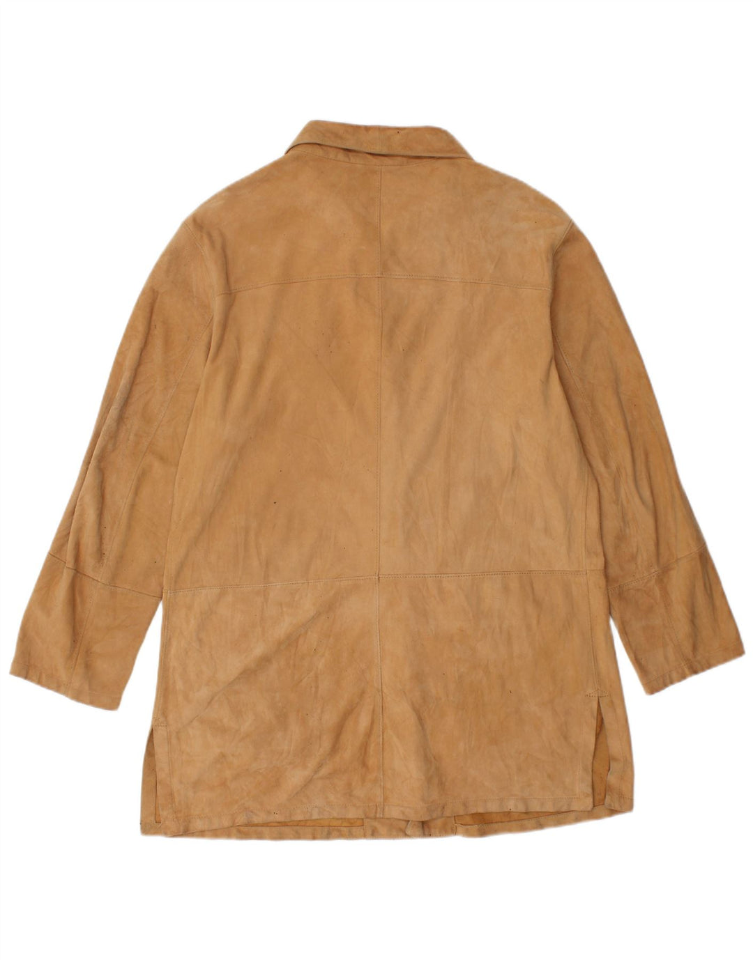 GIMO'S Womens Suede Jacket UK 12 Medium Beige