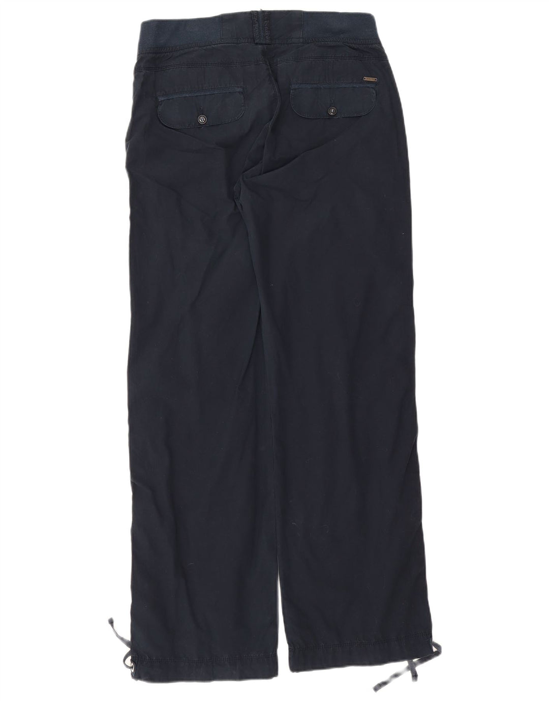 Woolrich Womens Straight Trousers W31 L31 Navy Blue Cotton