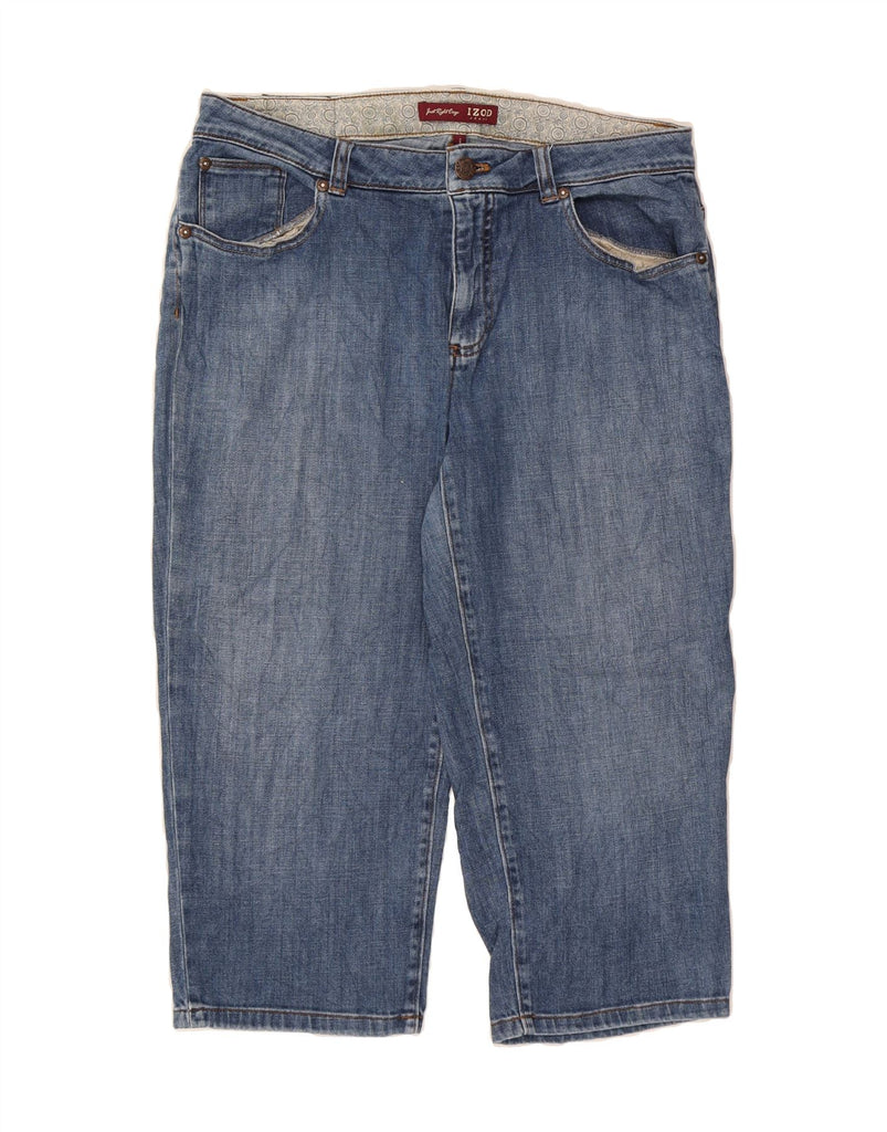 IZOD Womens Capri Jeans US 12 Large W32 L20 Blue Cotton Vintage Izod and Second-Hand Izod from Messina Hembry 