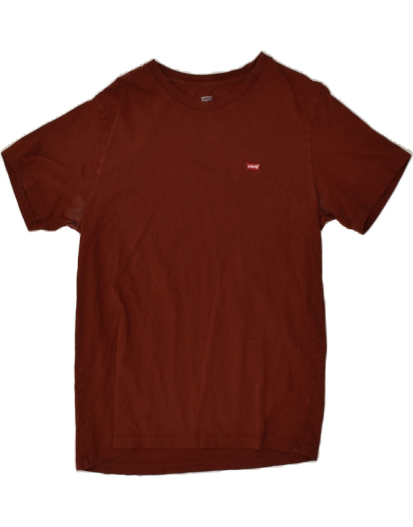 LEVI'S Mens Standard Fit T-Shirt Top Medium Maroon Cotton | Vintage Levi's | Thrift | Second-Hand Levi's | Used Clothing | Messina Hembry 