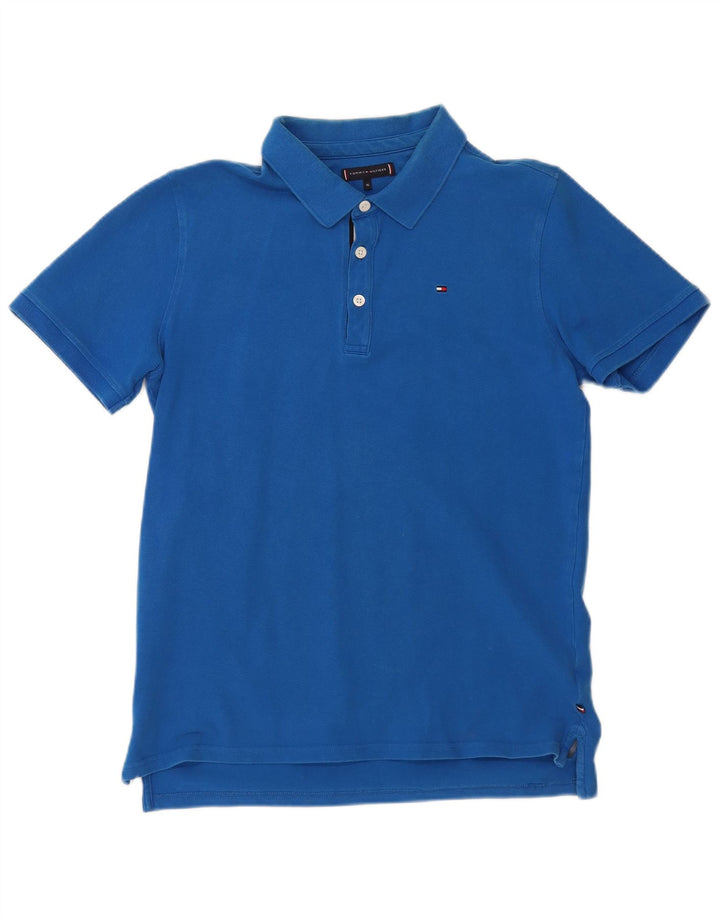 Tommy Hilfiger Boys Polo Shirt 15-16 Years Blue Cotton