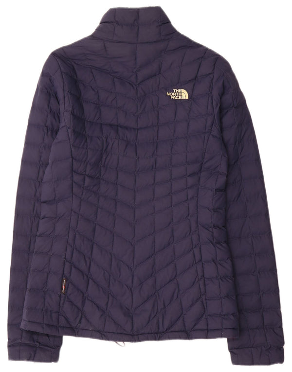 The North Face Womens Padded Jacket UK 10 Small Navy Blue Nylon