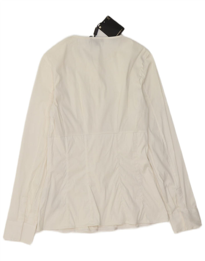 Massimo Dutti Womens Shirt EU 34 2XS White Cotton