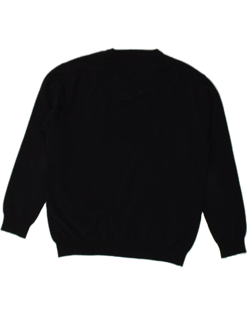 GANT Mens V-Neck Jumper Sweater 3XL Navy Blue Wool | Vintage Gant | Thrift | Second-Hand Gant | Used Clothing | Messina Hembry 