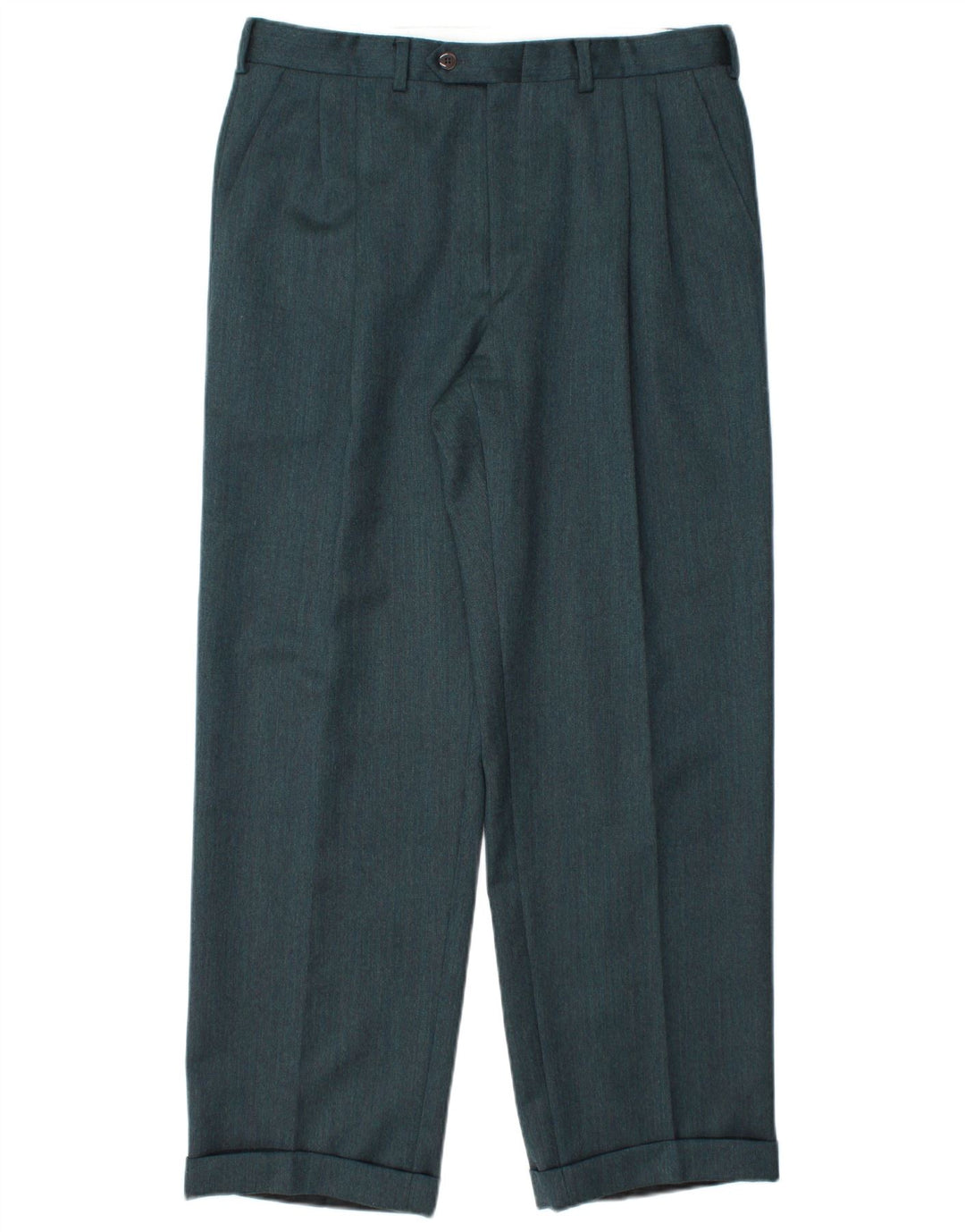 ANGELICO Mens Double Breasted 2 Piece Suit IT 50 Large W34 L30 Green