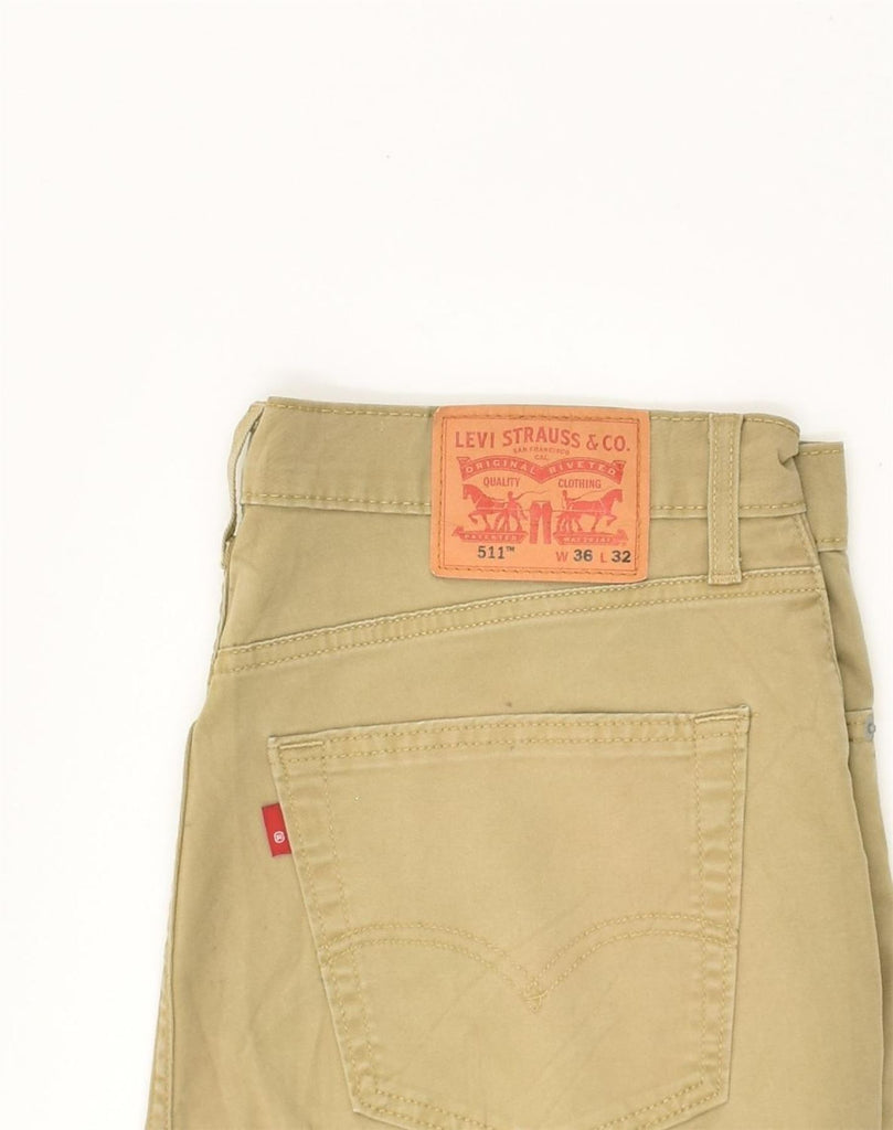 LEVI'S Womens 511 Straight Jeans W36 L32  Beige Cotton | Vintage Levi's | Thrift | Second-Hand Levi's | Used Clothing | Messina Hembry 