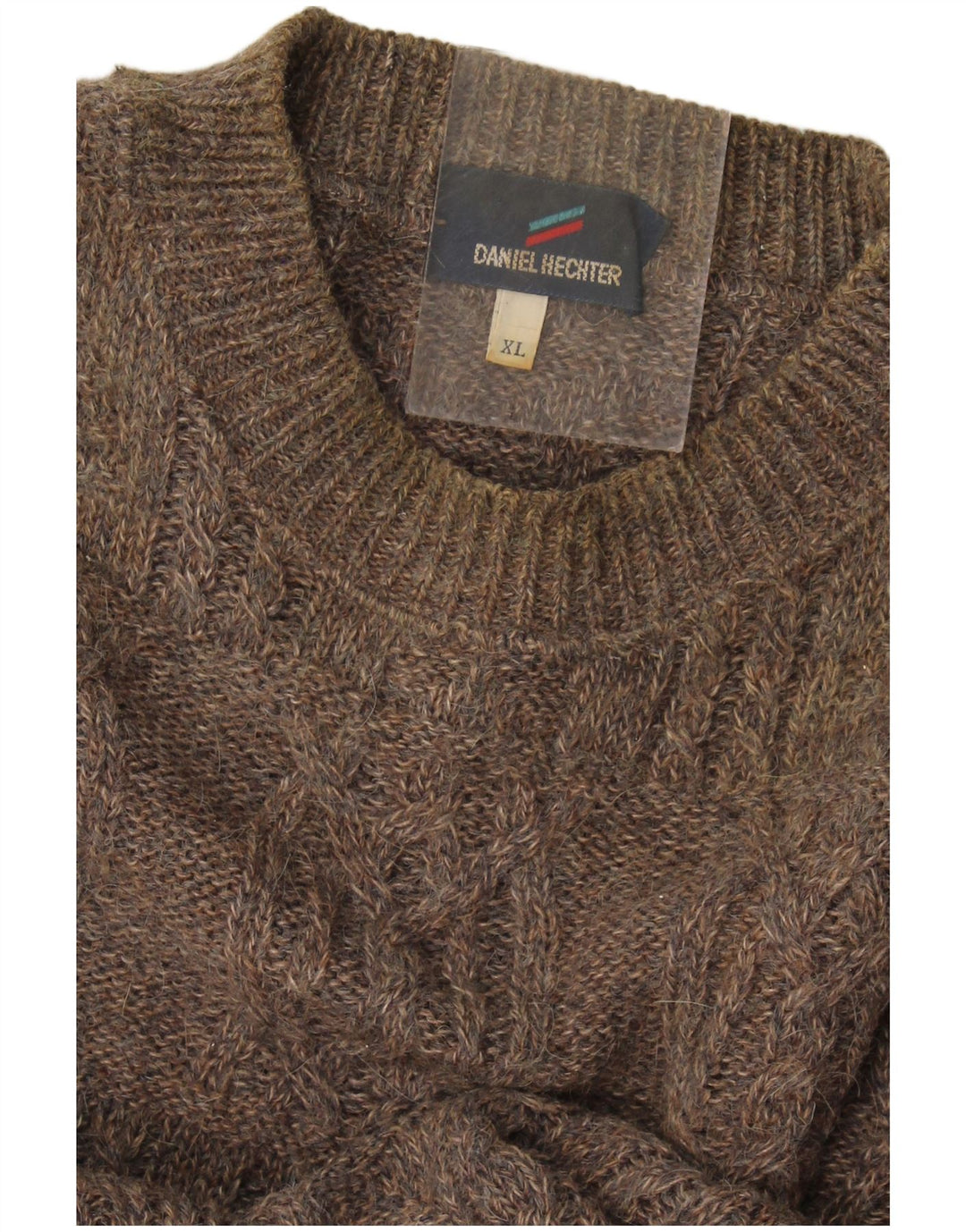 Daniel Hechter Mens Crew Neck Jumper Sweater XL Brown