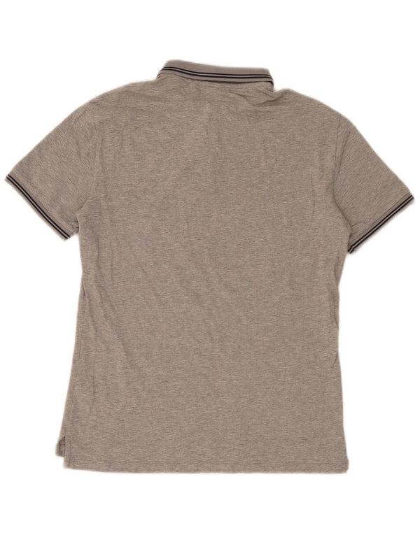 Emporio Armani Mens Polo Shirt Large Grey Cotton