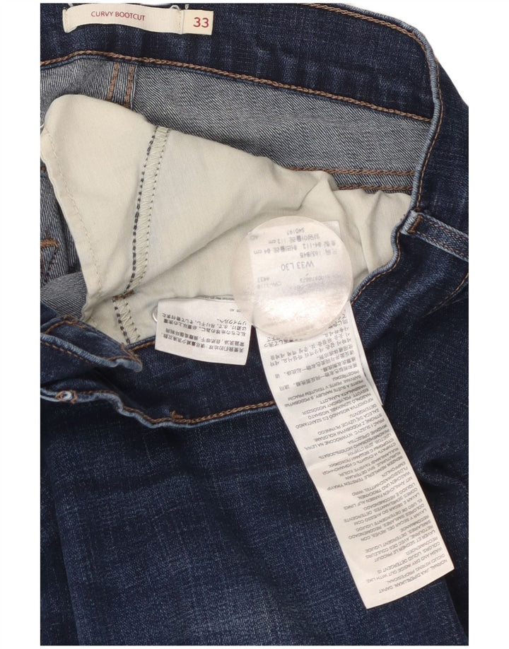 Levi's Womens Curvy Bootcut Jeans W33 L30 Blue Cotton
