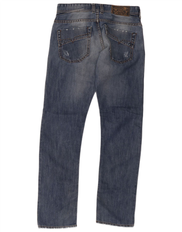 Diesel Mens Distressed Slim Jeans W31 L31 Blue Cotton