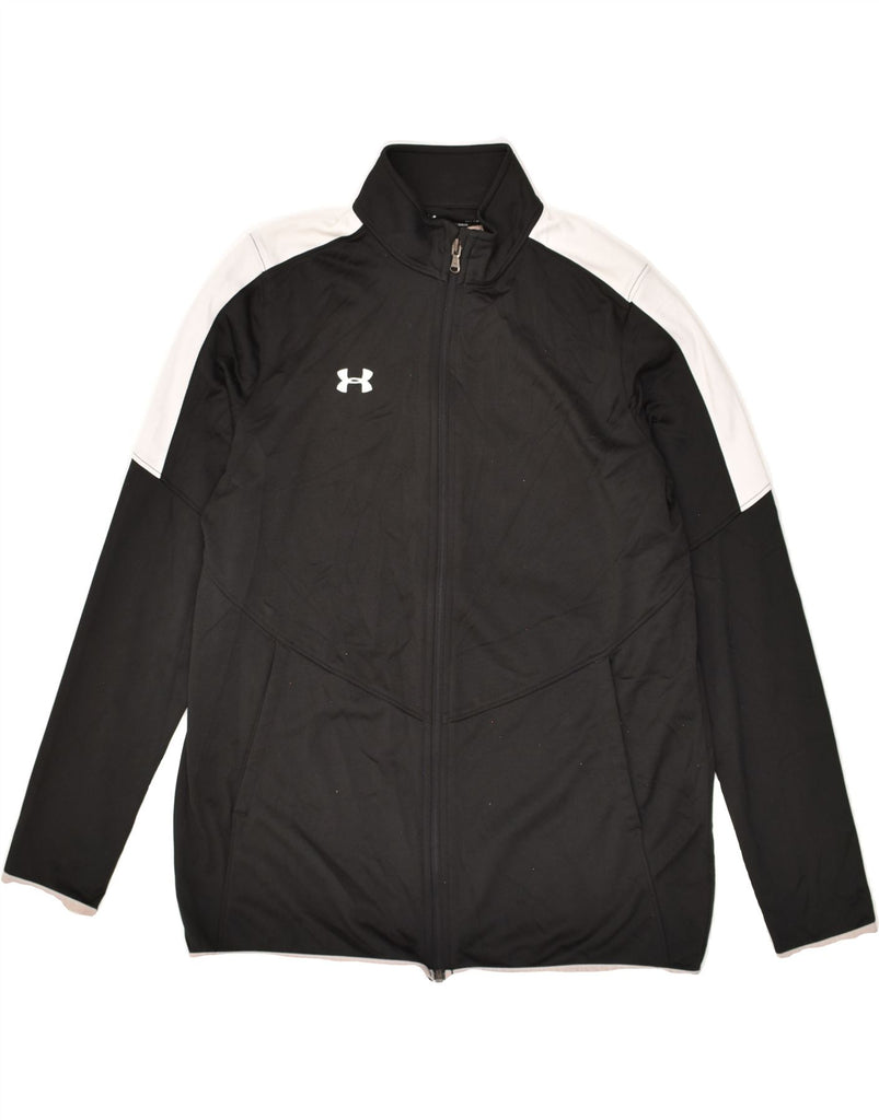 UNDER ARMOUR Mens Tracksuit Top Jacket Medium Black Colourblock Polyester | Vintage Under Armour | Thrift | Second-Hand Under Armour | Used Clothing | Messina Hembry 