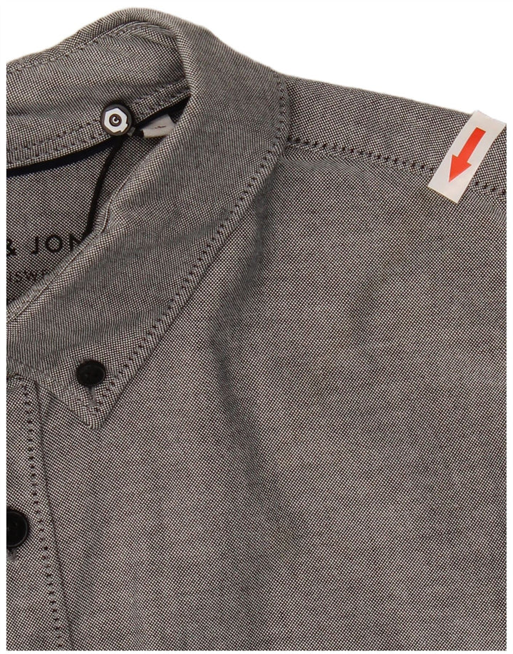Jack & Jones Mens Slim Fit Shirt XL Grey Cotton
