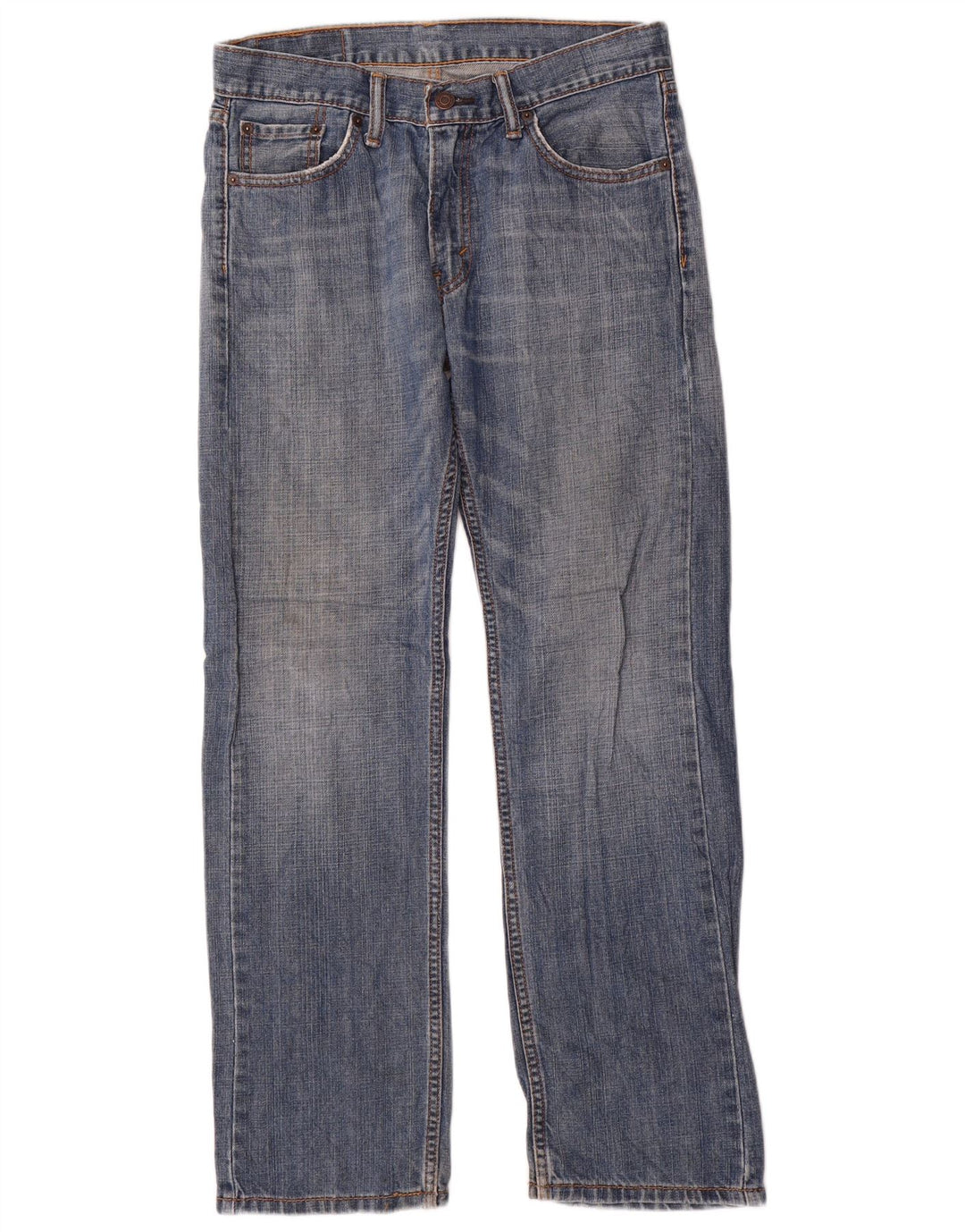 Levi's Mens 505 Straight Jeans W30 L30 Blue Cotton