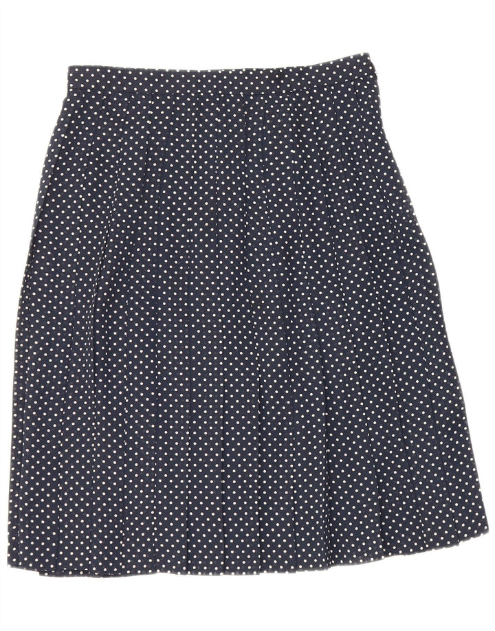 Vintage Womens 2 Piece Skirt Set IT 44 Medium W28 Navy Blue Spotted