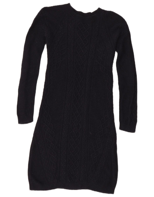 Hobbs Womens Oversized Long Sleeve Jumper Dress UK 10 Small Navy Blue