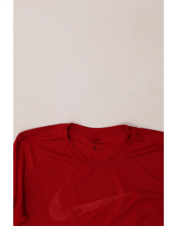 NIKE Mens Dri Fit Graphic T-Shirt Top Large Red Polyester Vintage Nike and Second-Hand Nike from Messina Hembry 
