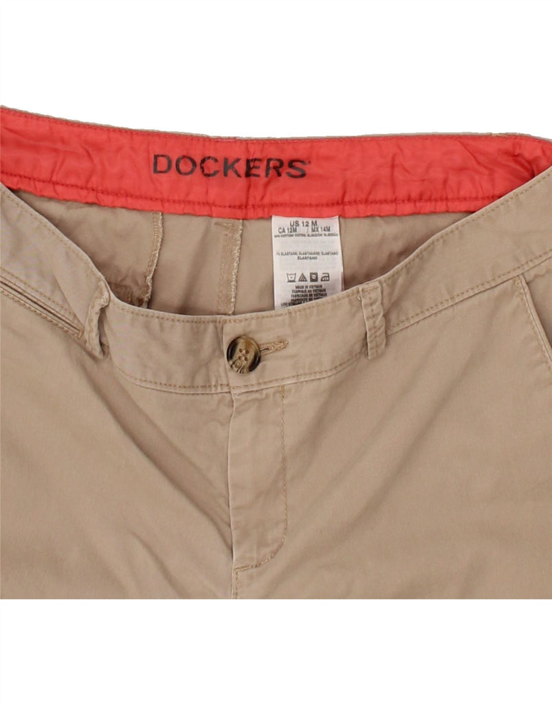 DOCKERS Womens Straight Chino Trousers US 12 Large W32 L32 Brown Cotton Vintage Dockers and Second-Hand Dockers from Messina Hembry 