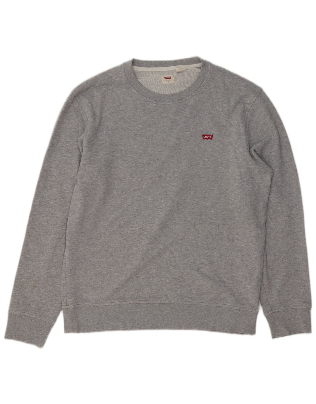 LEVI'S Mens Loose Fit Sweatshirt Jumper Small Grey Cotton