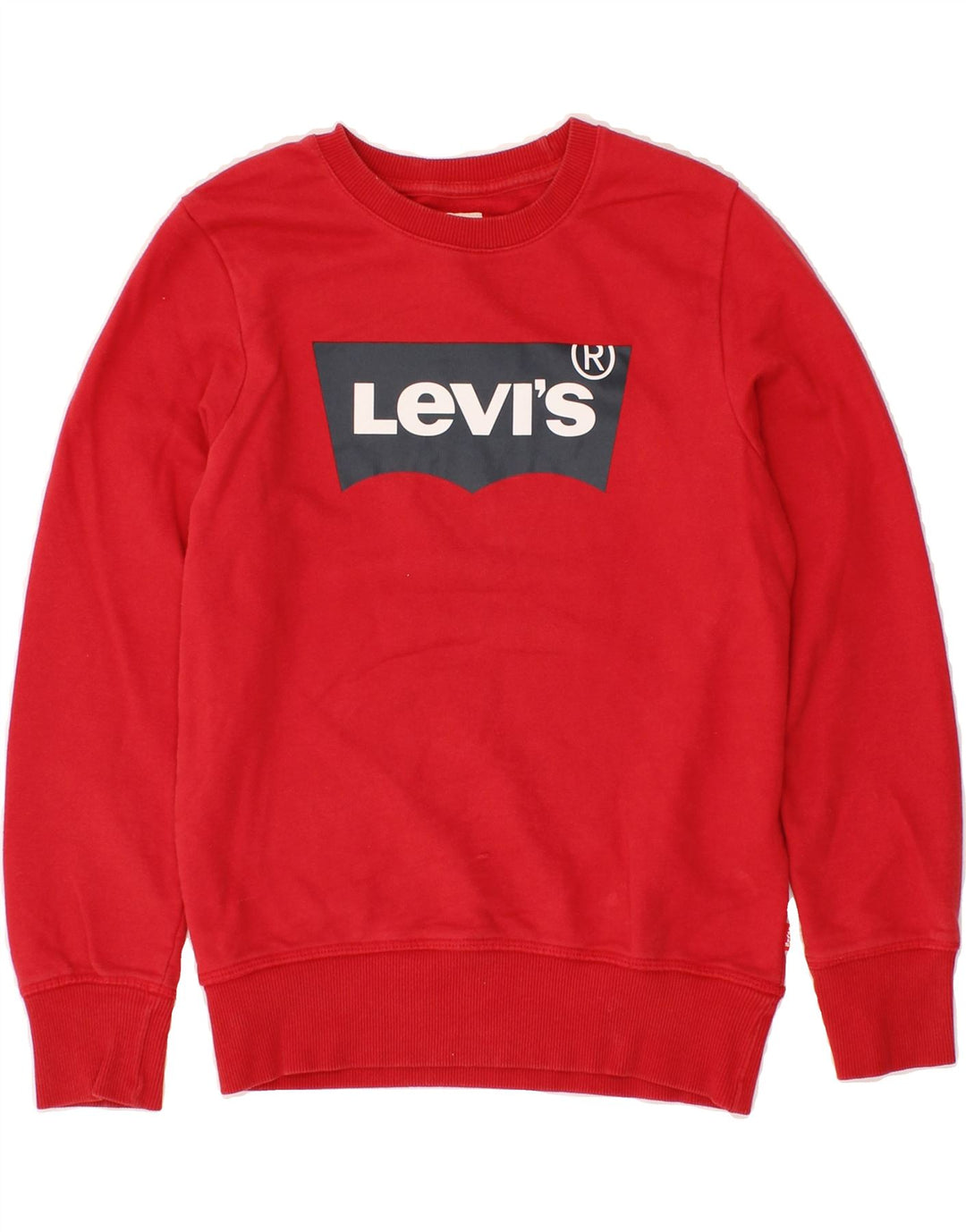 LEVI'S Boys Graphic Sweatshirt Jumper 11-12 Years Red Cotton Vintage Levi's and Second-Hand Levi's from Messina Hembry 