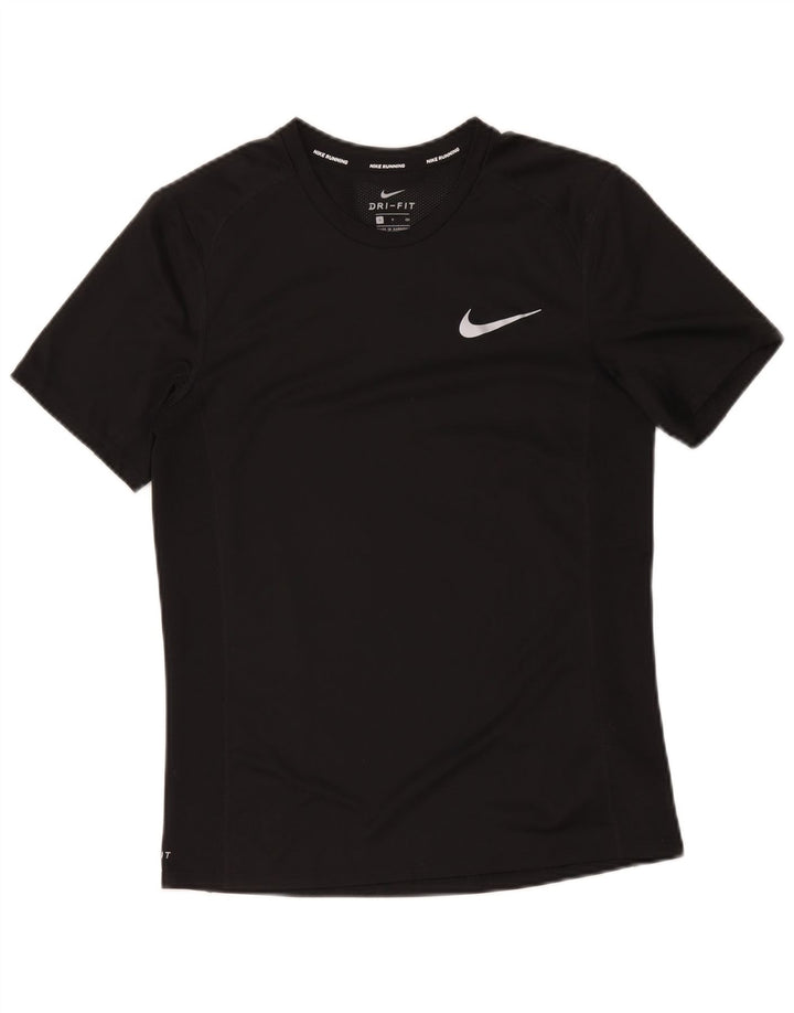 Nike Mens T-Shirt Top Small Black Polyester Sports