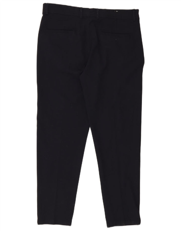 Zara Mens Slim Suit Trousers EU 44 Large W34 L28 Navy Blue Polyester
