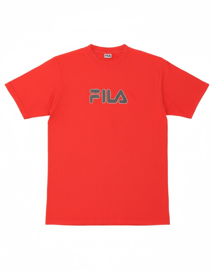 FILA Mens Graphic T-Shirt Top Large Red Cotton