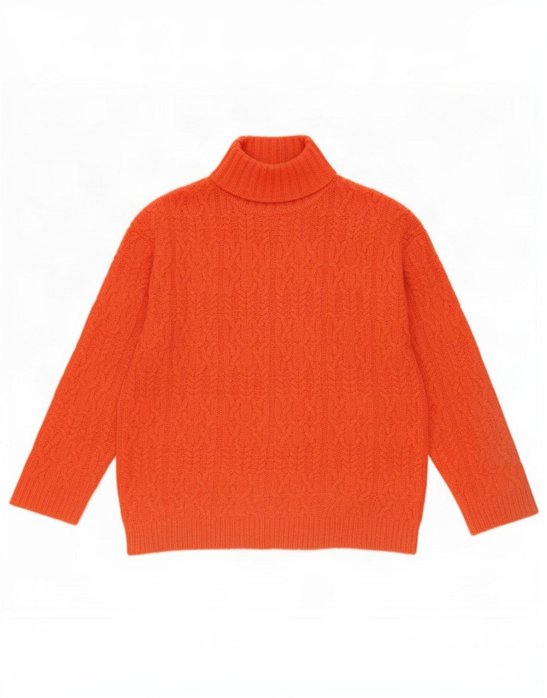 Marks & Spencer Womens Turtle Neck Jumper Sweater UK 10 Small Orange