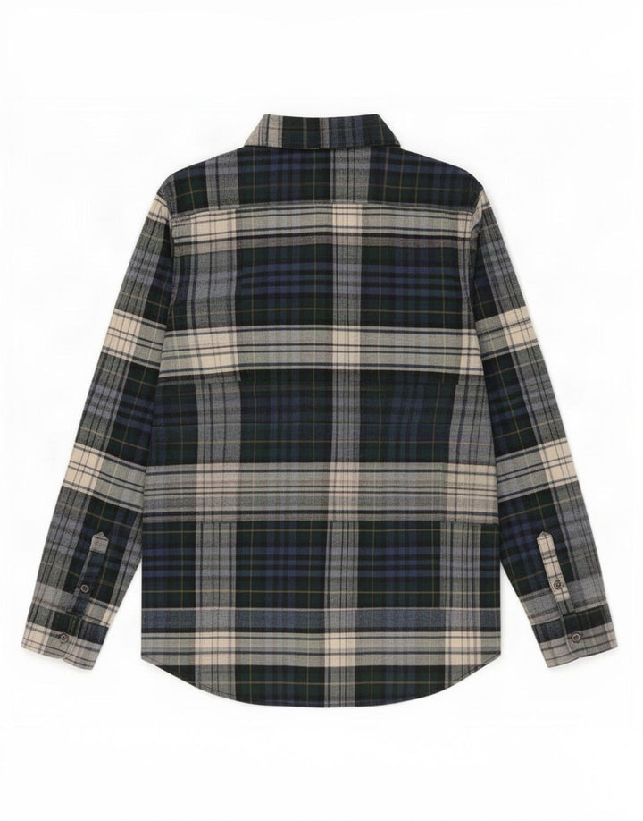 Chaps Mens Full Zip Flannel Shirt Large Multicoloured Check Cotton
