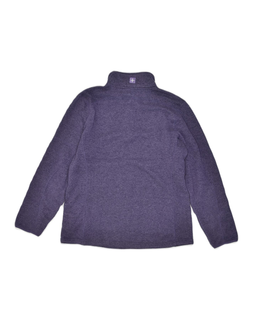 MOUNTAIN WAREHOUSE Womens Zip Neck Jumper Sweater UK 16 Large Purple | Vintage | Thrift | Second-Hand | Used Clothing | Messina Hembry 