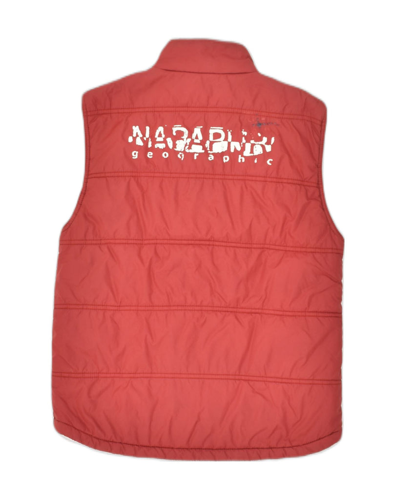 NAPAPIJRI Boys Graphic Padded Gilet 11-12 Years Red Nylon | Vintage Napapijri | Thrift | Second-Hand Napapijri | Used Clothing | Messina Hembry 