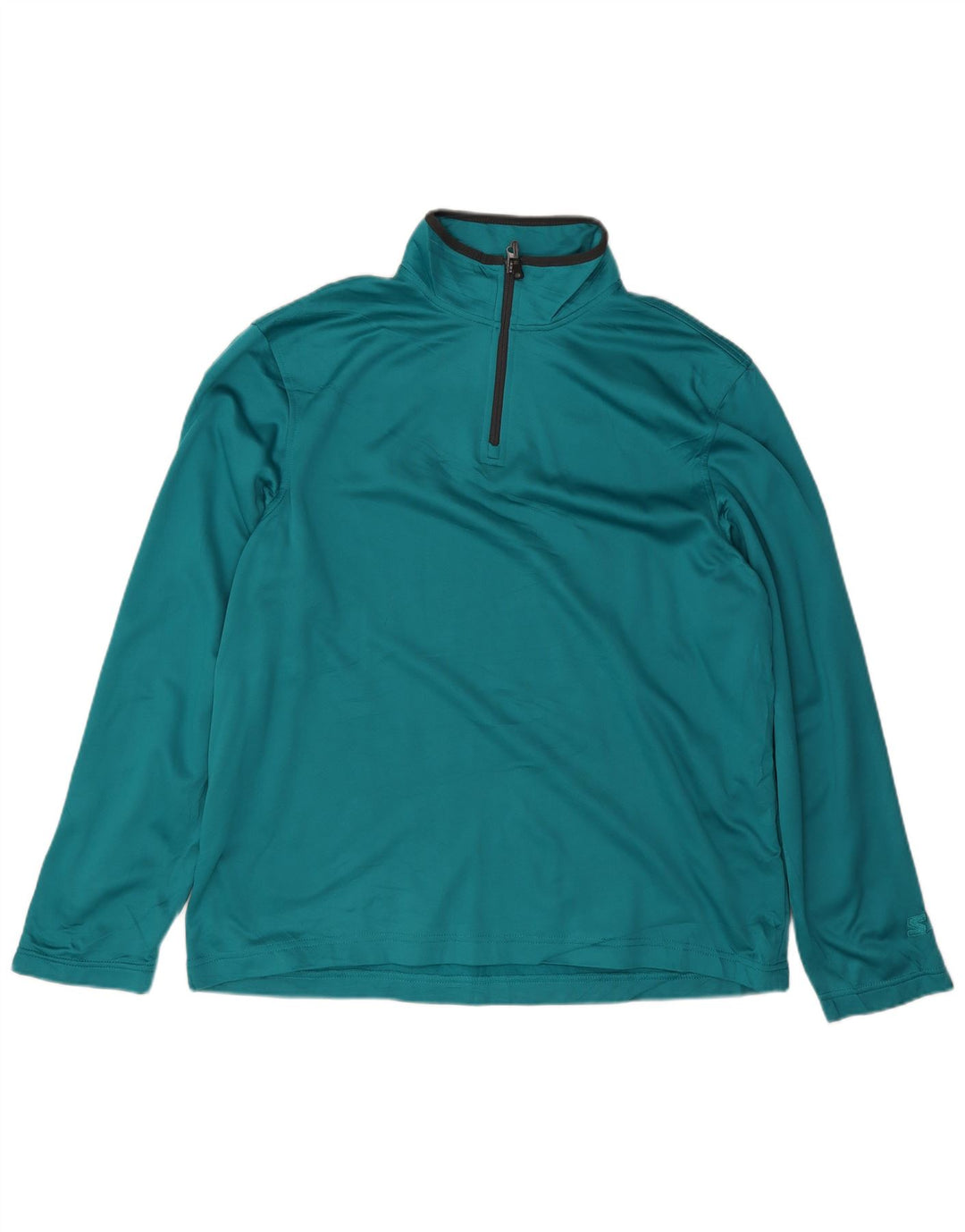 STARTER Mens Zip Neck Pullover Tracksuit Top UK 42/44 Large Blue Polyester