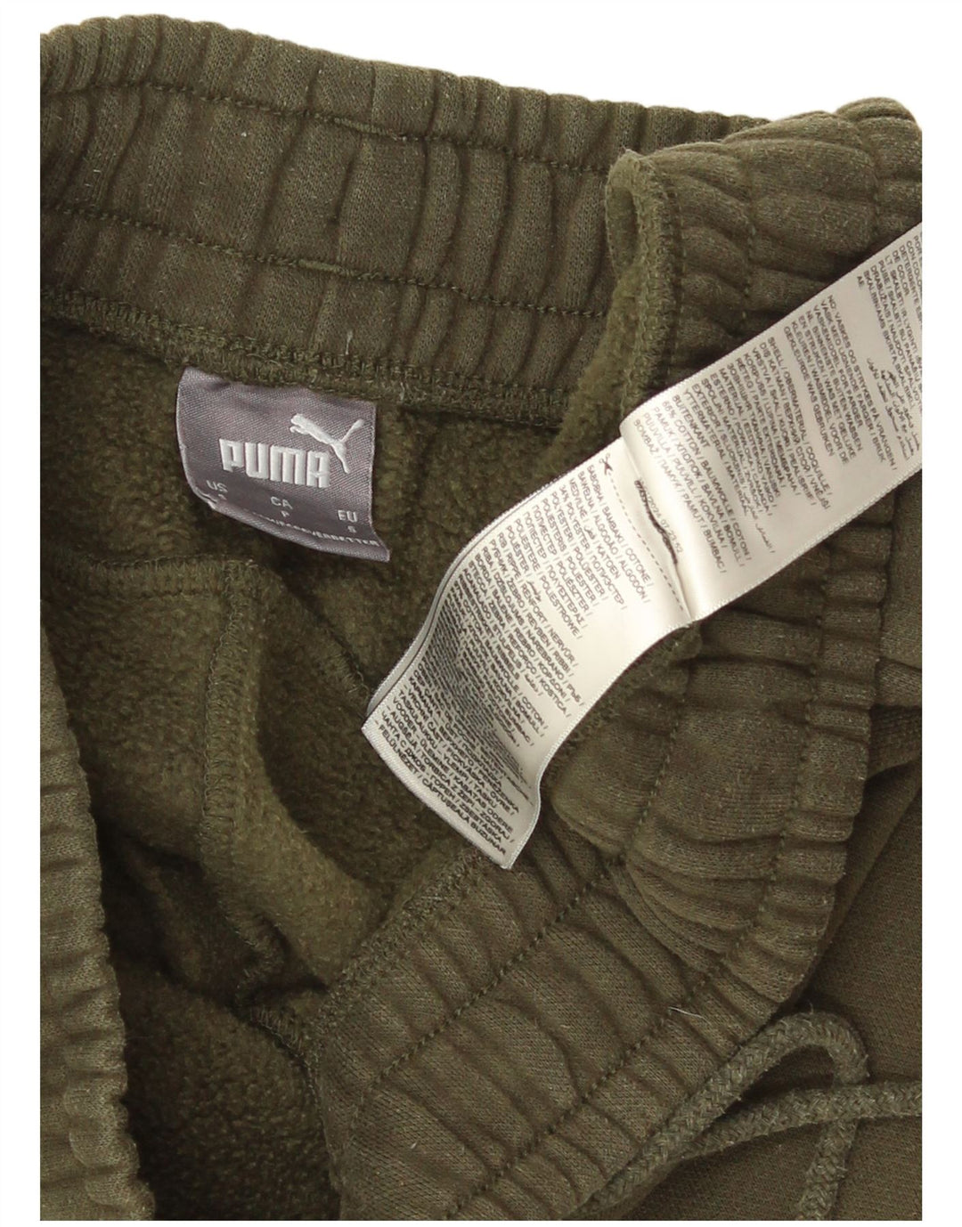Puma Mens Tracksuit Trousers Joggers Small Khaki Cotton