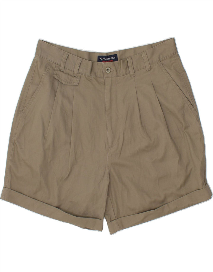 VINTAGE Womens Pegged Chino Shorts Large W32  Grey Cotton Vintage Vintage and Second-Hand Vintage from Messina Hembry 