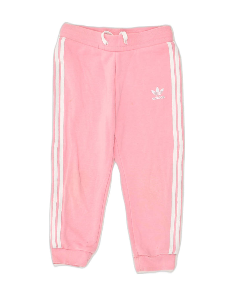 ADIDAS Girls Tracksuit Trousers Joggers 3-4 Years Pink Cotton | Vintage Adidas | Thrift | Second-Hand Adidas | Used Clothing | Messina Hembry 