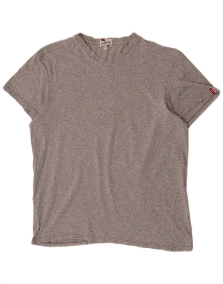 Levi's Mens T-Shirt Top Large Grey Cotton