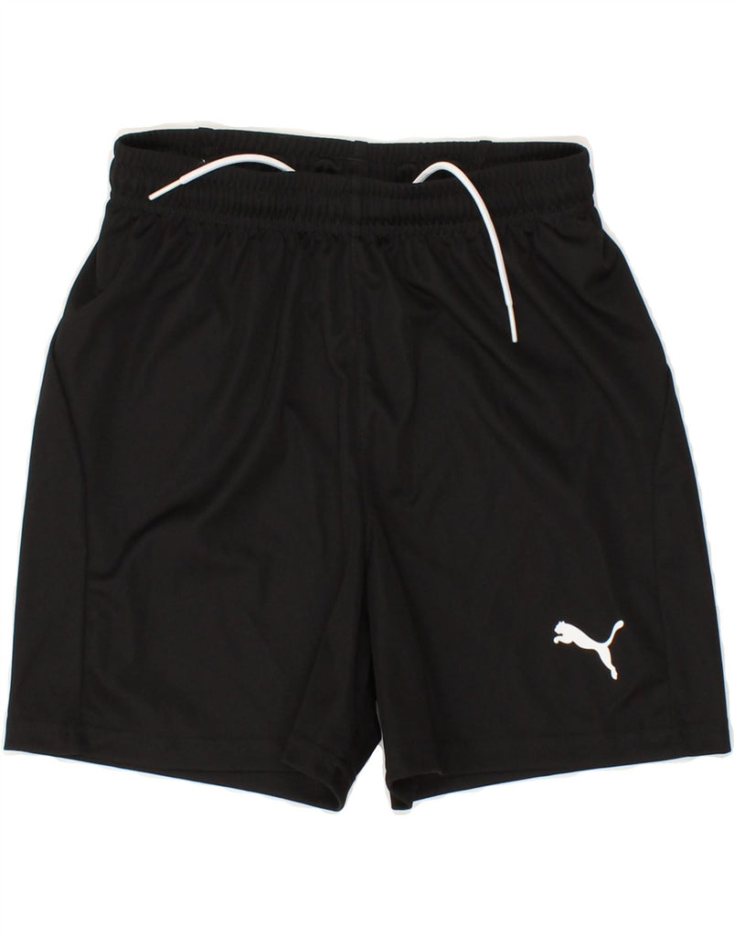 PUMA Boys Graphic Sport Shorts 11-12 Years Black Polyester | Vintage Puma | Thrift | Second-Hand Puma | Used Clothing | Messina Hembry 