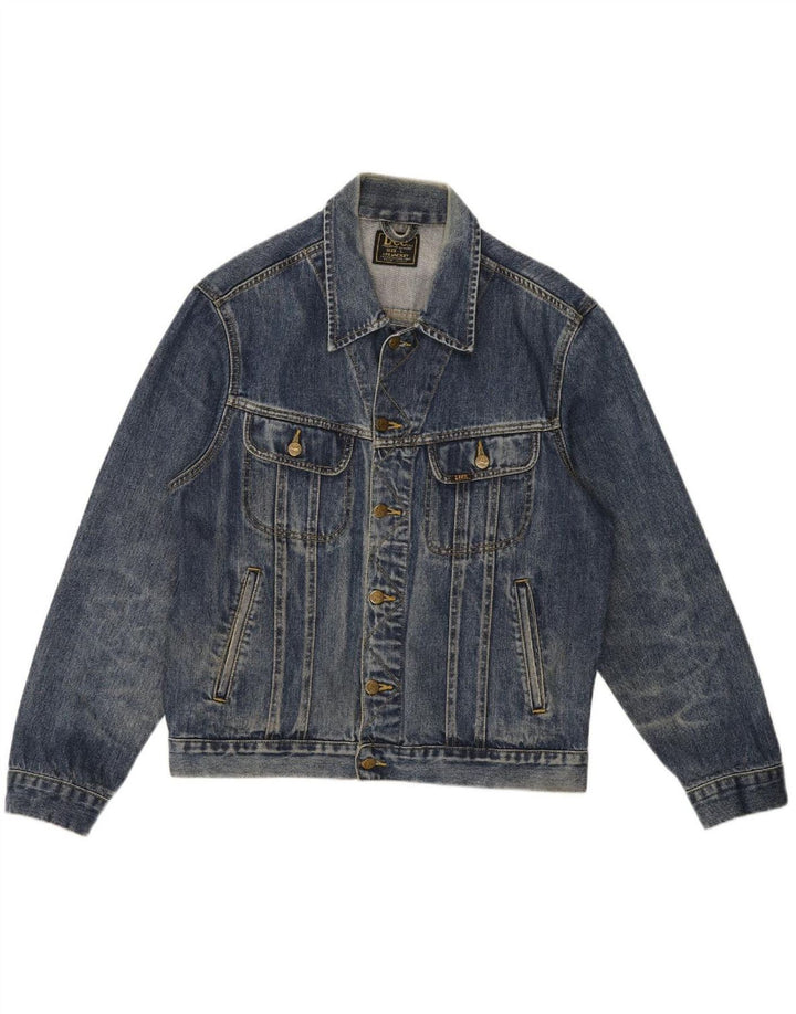 LEE Mens Denim Jacket UK 40 Large Blue Cotton