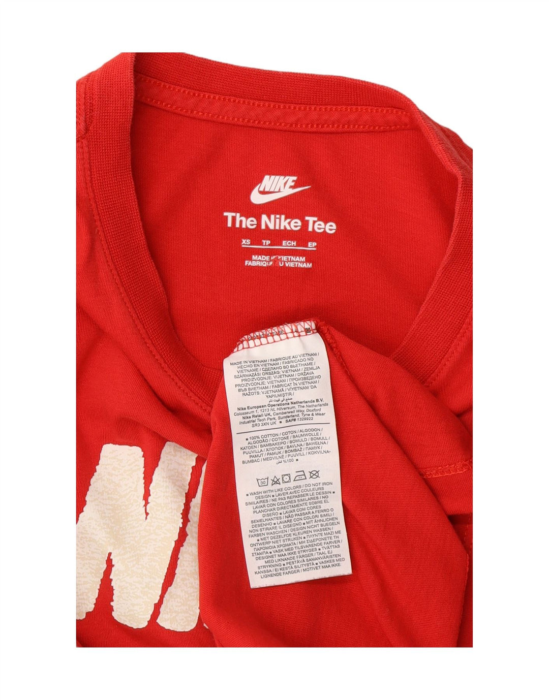 NIKE Mens Graphic T-Shirt Top XS Red Cotton