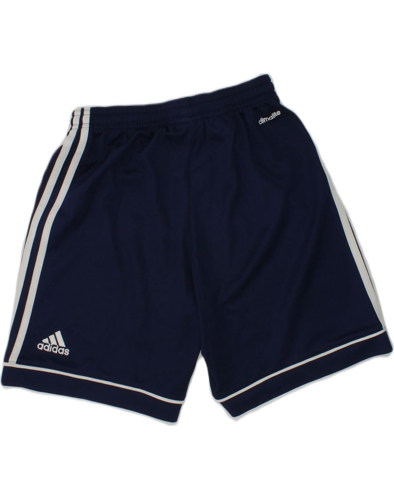 ADIDAS Boys Climalite Sport Shorts 11-12 Years Navy Blue Polyester | Vintage Adidas | Thrift | Second-Hand Adidas | Used Clothing | Messina Hembry 