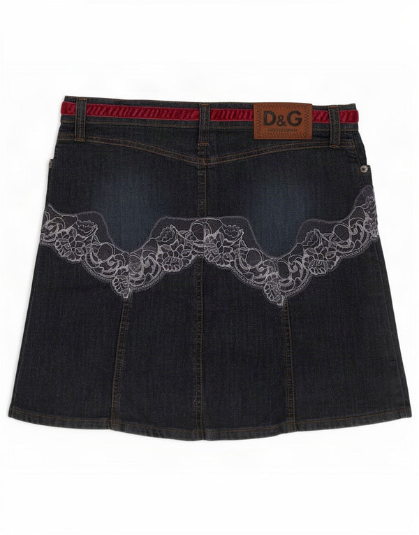 Dolce & Gabbana Womens Denim Skirt IT 42 Medium W28 Blue