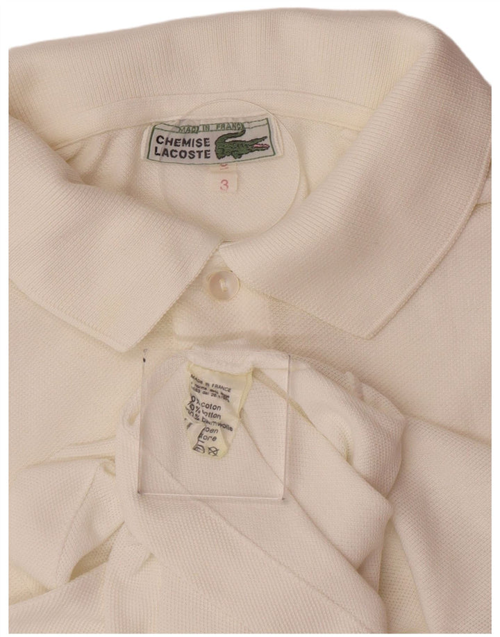 Lacoste Mens Polo Shirt Size 3 Small White Cotton