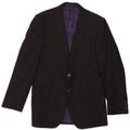 Marks & Spencer Mens Long 2 Button Blazer Jacket UK 40 Medium Black Wool